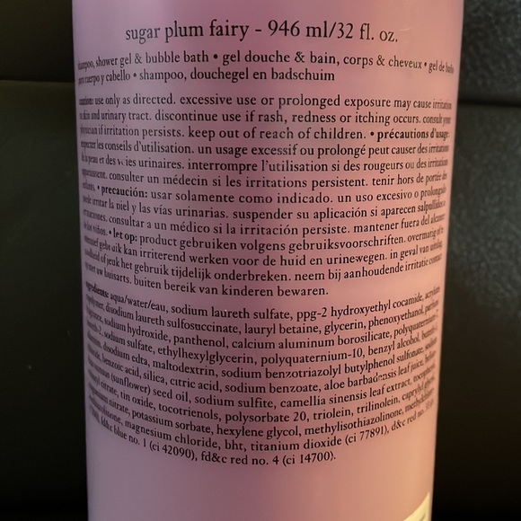 NEW Philosophy 32 oz Sugar Plum Fairy Shampoo, Shower Gel & Bubble Bath - Picture 3 of 4